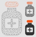 Drugs Bottle Vector Mesh Network Model and Triangle Mosaic Icon Royalty Free Stock Photo