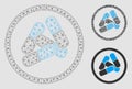 Drugs Pills Vector Mesh Network Model and Triangle Mosaic Icon Royalty Free Stock Photo