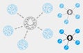 Ethereum Mining Pool Vector Mesh Wire Frame Model and Triangle Mosaic Icon Royalty Free Stock Photo