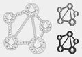 Ethereum Network Vector Mesh Network Model and Triangle Mosaic Icon Royalty Free Stock Photo