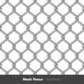 Mesh fence Seamless texture of metallic chain link, pattern vector design icon flat design and Background isolated Royalty Free Stock Photo