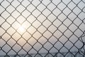 Mesh Fence with Sunrise