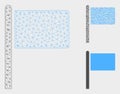 Flag Pointer Vector Mesh Wire Frame Model and Triangle Mosaic Icon Royalty Free Stock Photo