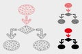 Flowchart Vector Mesh 2D Model and Triangle Mosaic Icon Royalty Free Stock Photo