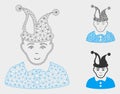 Fool Vector Mesh Network Model and Triangle Mosaic Icon