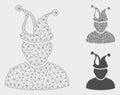 Fool Vector Mesh 2D Model and Triangle Mosaic Icon