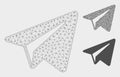 Freelance Paper Plane Vector Mesh 2D Model and Triangle Mosaic Icon