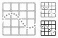 Function Chart Vector Mesh Carcass Model and Triangle Mosaic Icon Royalty Free Stock Photo