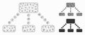 Hierarchy Vector Mesh Network Model and Triangle Mosaic Icon Royalty Free Stock Photo
