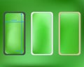 Mesh, lime colored phone backgrounds kit. Royalty Free Stock Photo