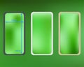 Mesh, lime colored phone backgrounds kit. Royalty Free Stock Photo