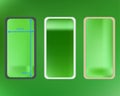 Mesh, lime colored phone backgrounds kit. Royalty Free Stock Photo