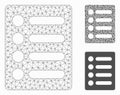 List Vector Mesh 2D Model and Triangle Mosaic Icon Royalty Free Stock Photo
