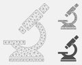 Microscope Vector Mesh 2D Model and Triangle Mosaic Icon Royalty Free Stock Photo