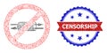 Network Stop VPN Mesh and Unclean Bicolor Censorship Stamp Seal