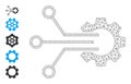 Mesh Network Gear Sensor Icon