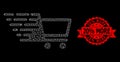 Grunge 20 percent More Stamp Seal and Polygonal Network Shopping Cart