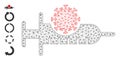 Mesh Network Virus Vaccine Icon Royalty Free Stock Photo