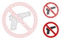 No Guns Vector Mesh 2D Model and Triangle Mosaic Icon