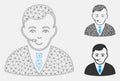 Operator Vector Mesh 2D Model and Triangle Mosaic Icon Royalty Free Stock Photo