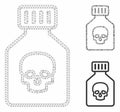 Poison Phial Vector Mesh Network Model and Triangle Mosaic Icon