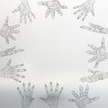 Mesh polygonal background hand of lines. The Royalty Free Stock Photo