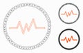 Pulse Monitoring Vector Mesh 2D Model and Triangle Mosaic Icon Royalty Free Stock Photo
