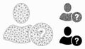 Question Vector Mesh Carcass Model and Triangle Mosaic Icon Royalty Free Stock Photo