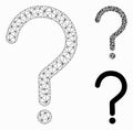 Question Sign Vector Mesh Wire Frame Model and Triangle Mosaic Icon Royalty Free Stock Photo