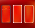 Mesh, red colored phone backgrounds kit. Royalty Free Stock Photo