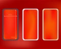 Mesh, red colored phone backgrounds kit. Royalty Free Stock Photo