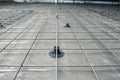 The mesh for reinforcement concrete slab in the garage