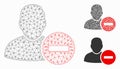 Remove User Vector Mesh 2D Model and Triangle Mosaic Icon Royalty Free Stock Photo