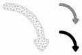 Rotate Right Vector Mesh 2D Model and Triangle Mosaic Icon Royalty Free Stock Photo