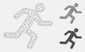 Running Man Vector Mesh Network Model and Triangle Mosaic Icon Royalty Free Stock Photo