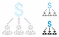 Shareholders Vector Mesh 2D Model and Triangle Mosaic Icon