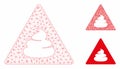 Shit Danger Vector Mesh 2D Model and Triangle Mosaic Icon Royalty Free Stock Photo