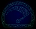 Speed Gauge Polygonal Frame Vector Mesh Illustration Royalty Free Stock Photo