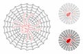 Spider Net Vector Mesh 2D Model and Triangle Mosaic Icon Royalty Free Stock Photo