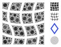 Mesh Square Collage of Covid Virus Elements