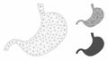 Stomach Vector Mesh Carcass Model and Triangle Mosaic Icon Royalty Free Stock Photo