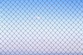 Mesh string texture with seamless patterns on bright blue sky background Royalty Free Stock Photo