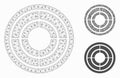 Target Vector Mesh 2D Model and Triangle Mosaic Icon Royalty Free Stock Photo