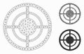 Target Vector Mesh Network Model and Triangle Mosaic Icon Royalty Free Stock Photo