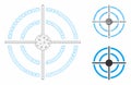 Target Vector Mesh Network Model and Triangle Mosaic Icon Royalty Free Stock Photo