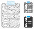Test Tasks Vector Mesh Carcass Model and Triangle Mosaic Icon Royalty Free Stock Photo
