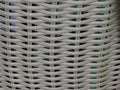 The mesh texture of the basket material.