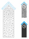 Time Tower Vector Mesh 2D Model and Triangle Mosaic Icon