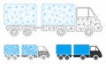 Trailer Vector Mesh 2D Model and Triangle Mosaic Icon