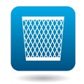 Mesh trash basket icon in simple style Royalty Free Stock Photo